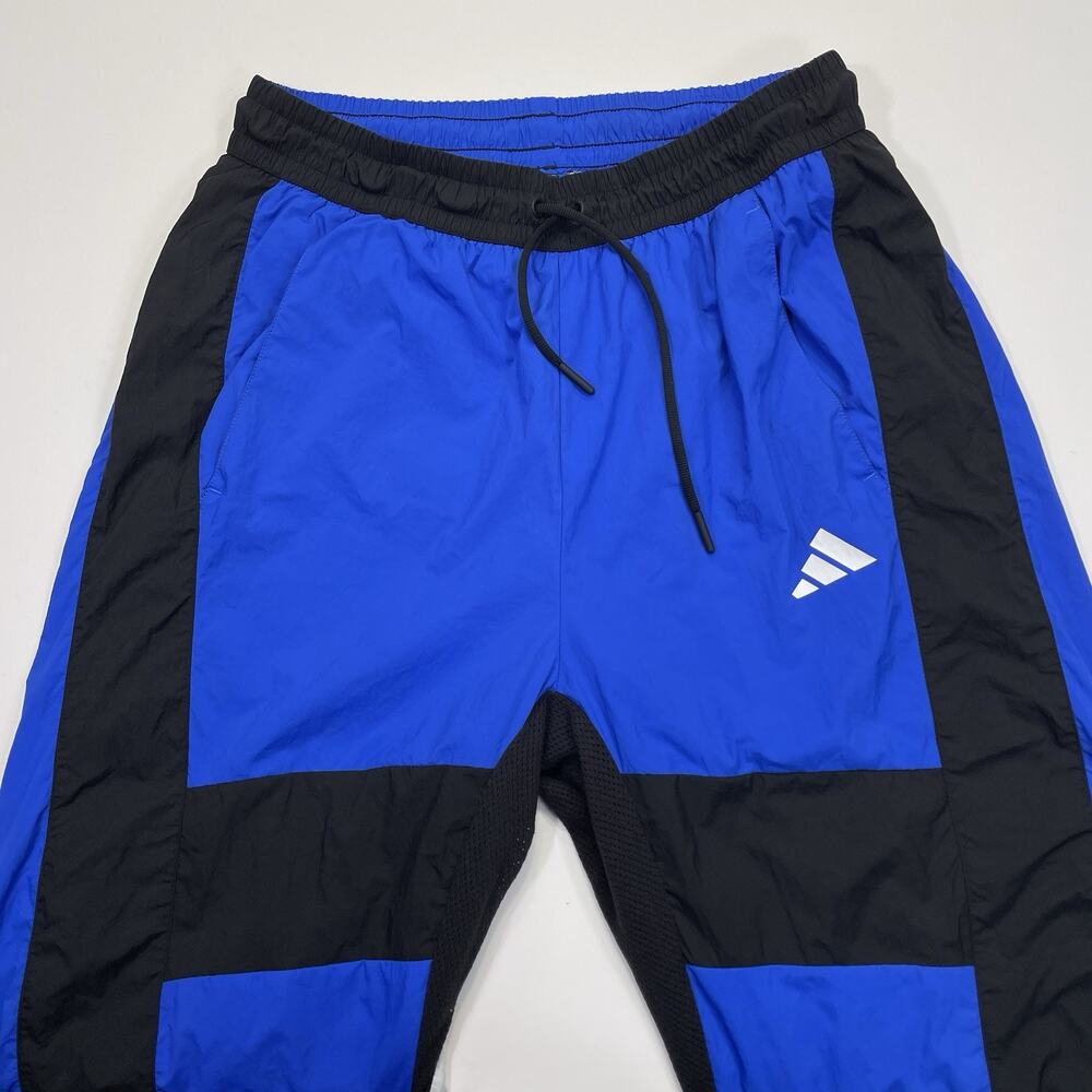 Adidas Windbreaker Pants Men’s M BlueAthletic Soccer Track 29x26 Adjustable